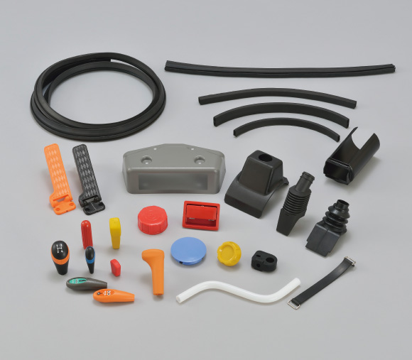 Injection parts, Precision parts, Rubber parts, Internal combustion engine parts,etc